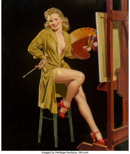 Pin-up-with-a-Palette-Liberty-Belles-series-Al-Buell-American-1910-1996