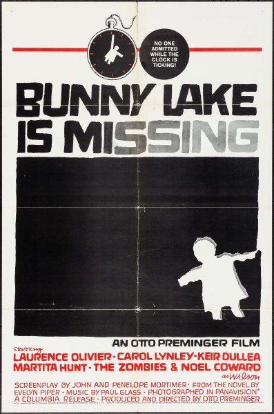 Bunny Lake is Missing (Columbia, 1965). One Sheet