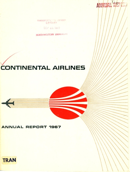 Continental Annual Report Front Cover 1967