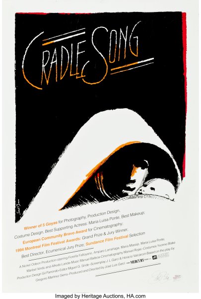 Cradle Song (Mercury Productions, 1994). Autographed One Sheet