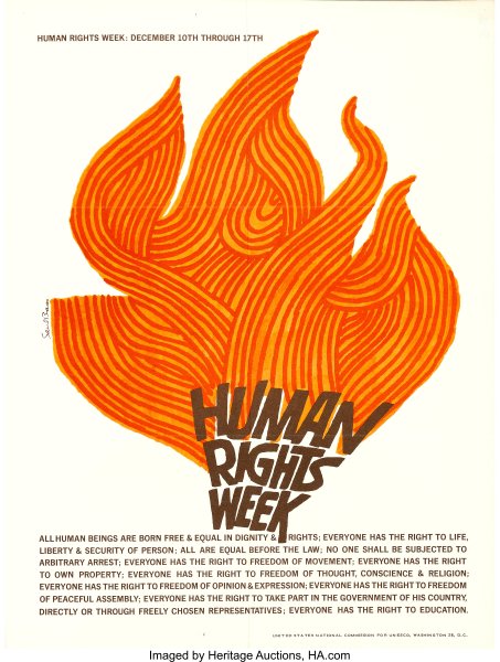 Human Rights Week by Saul Bass (UNESCO, 1965) Poster