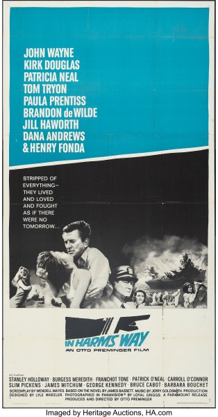 In Harm's Way (Paramount, 1965) Three Sheet