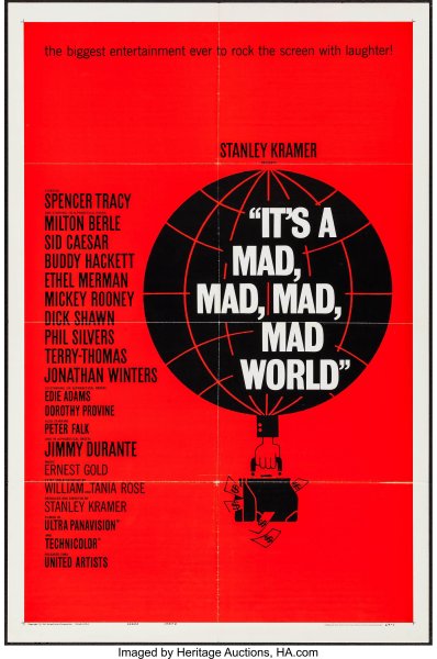 It's a Mad, Mad, Mad, Mad World (United Artists, 1963) - One Sheet