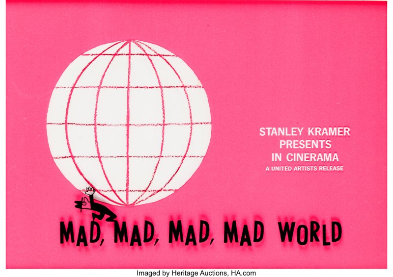 It's a Mad, Mad, Mad, Mad World Opening Title Sequence Production Cel (Playhouse Pictures, 1963)