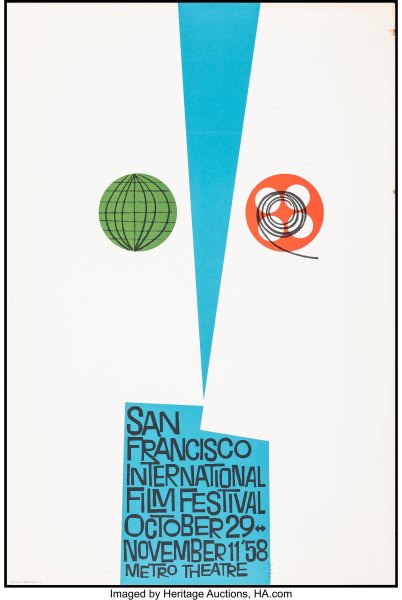 San Francisco International Film Festival (1958) Poster - Saul Bass Artwork