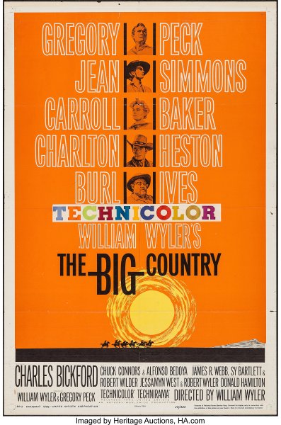 The Big Country (United Artists, 1958). Saul Bass One Sheet