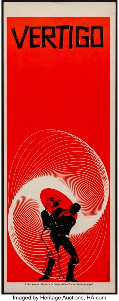 Vertigo (Paramount, 1958) - Trade Ad - Saul Bass Artwork