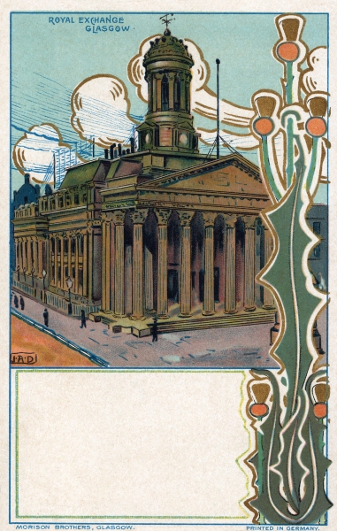 Royal Exchange in Glasgow Postcard