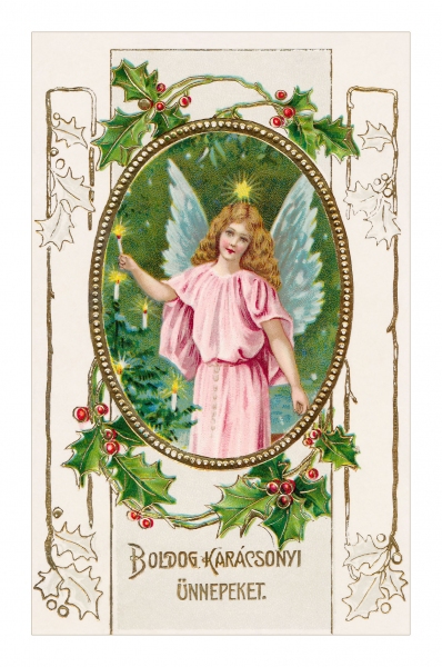 Hungarian Christmas Postcard