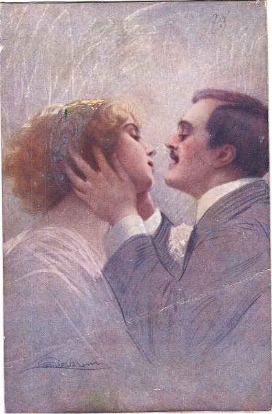 Kissing Couple Postcard
