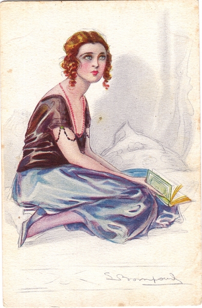 Kneeling Girl Postcard