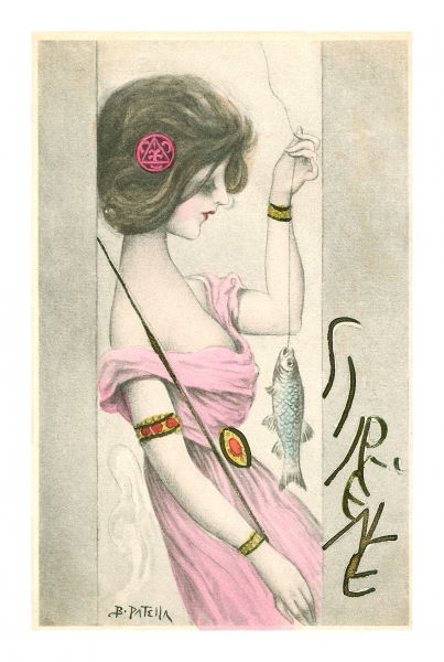 Sirene - Lady in Pink Postcard