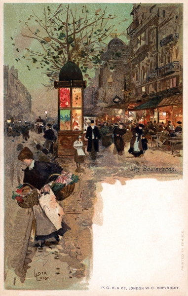 Les Boulevards Paris Postcard