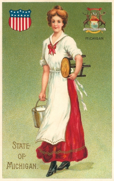 State of Michigan Postcard