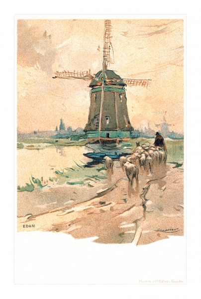 Postcard of Edam The Netherlands
