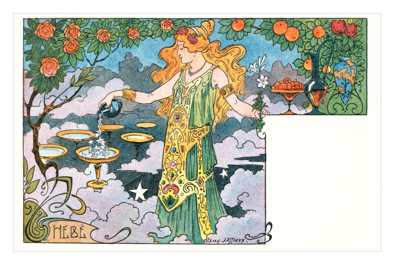 Postcard of Hebe from a Mythological Deities Series