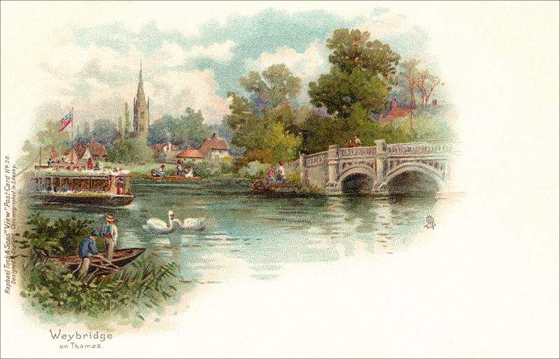Postcard of Weybridge on Thames