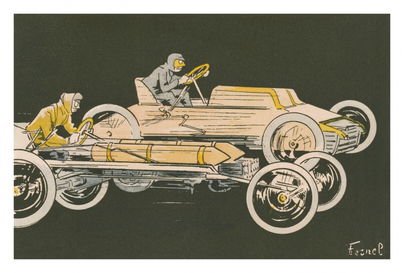 Racing Cars Postcard by Fernand Fernel