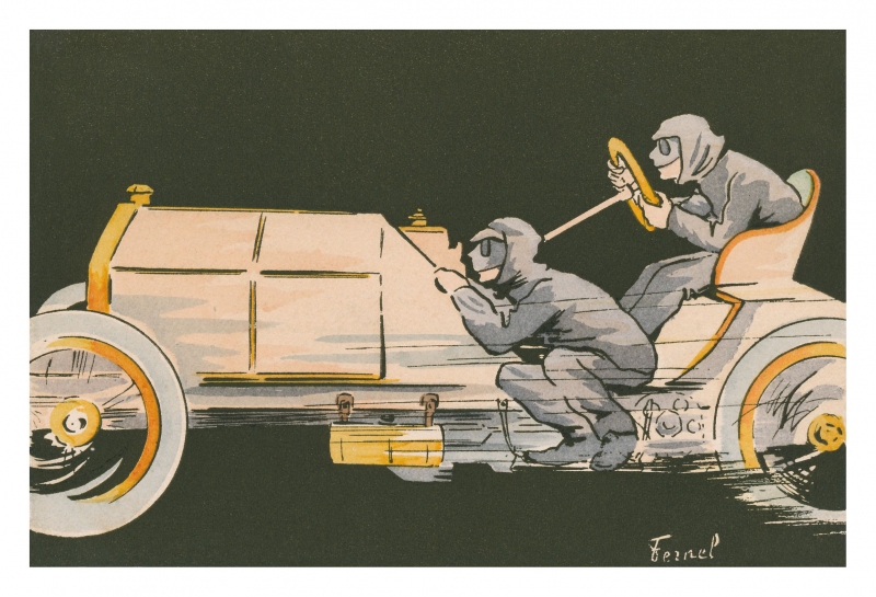 Racing Cars Postcard by Fernand Fernel