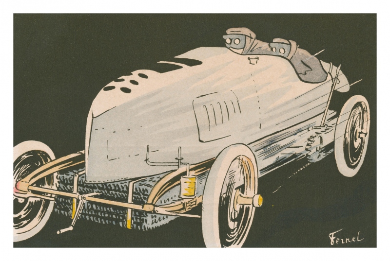 Racing Cars Postcard by Fernand Fernel