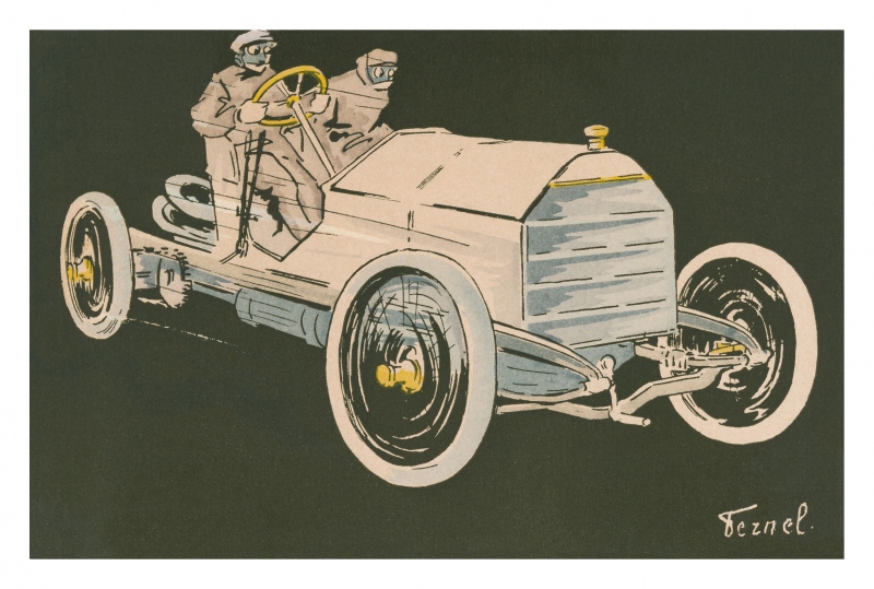 Racing Cars Postcard by Fernand Fernel