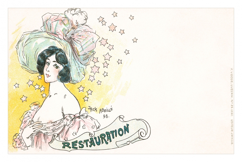 Restauration Art Nouveau Postcard