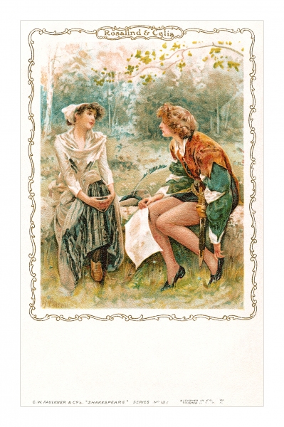 Rosalind and Celia postcard