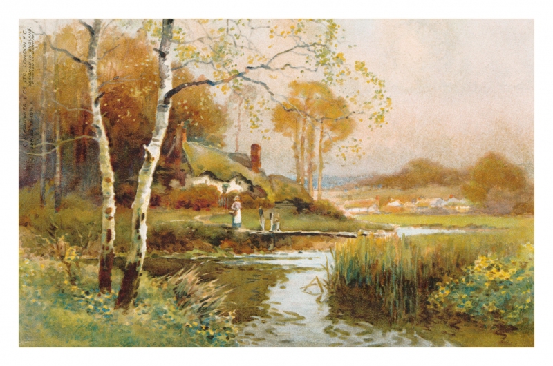 Rural scene postcard