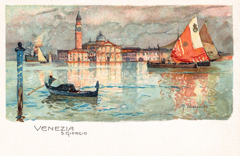 San Giorgio Maggiore Venice Postcard