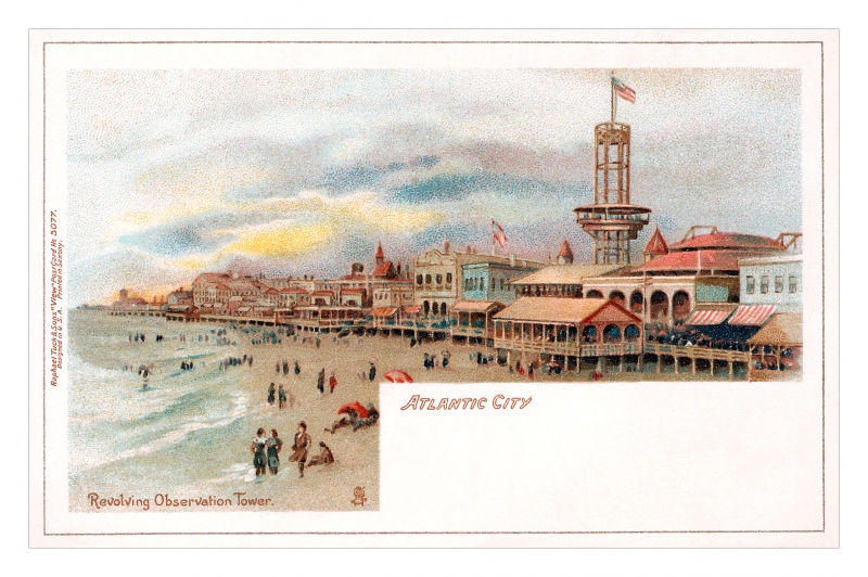 Atlantic City Revolving Observation Tower Postcard