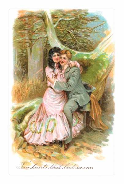 Two Hearts That Beat As One Postcard (1907)