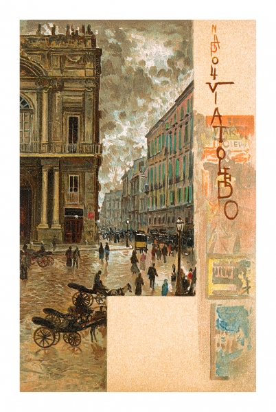 Via Toledo Naples, Italy Postcard