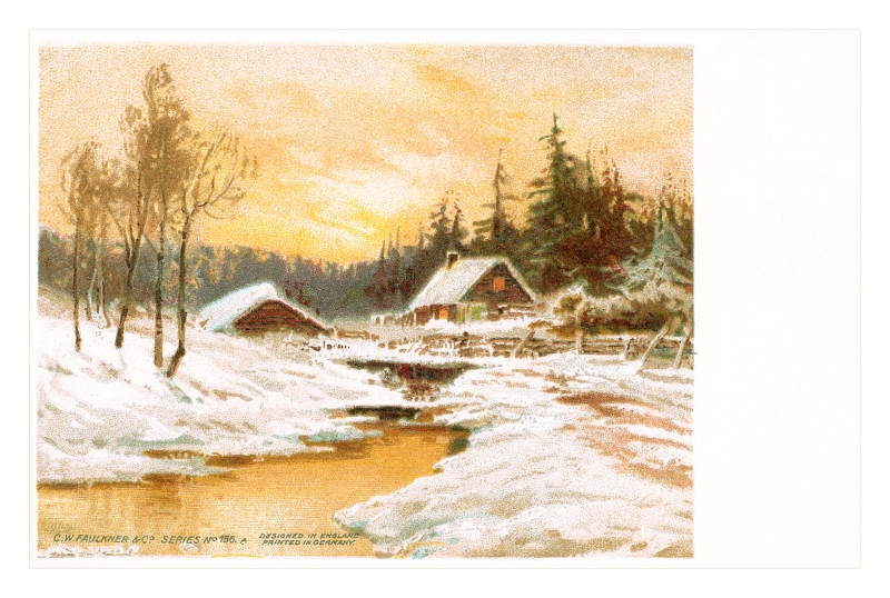Winter Scene Postcard