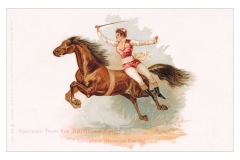 Barnum Bailey Postcard - Girl on Horse