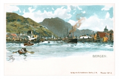 Bergen, Norway Postcard (1898)