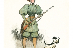 Biscuits Georges Trade Card - Hunter Girl in Green