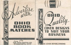 Advertise with Ohio Matchbooks - Matchbook cover