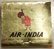 Air-India Airlines Matchbook (cover - gold)