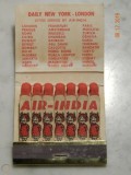 Air-India Airlines Matchbook (inside)