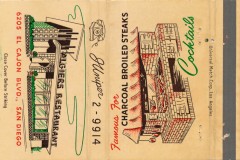 Algiers Restaurant matchbook (cover)