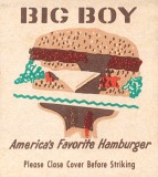 Big Boy Restaurants matchbook