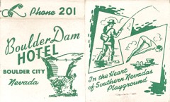 Boulder Dam Hotel Matchbook