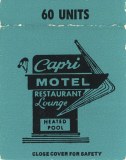 Capri Motel, La Junta, Colorado Matchbook