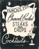 Charcoal Broiled Steaks and Chops matchbook