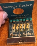 Davey's Locker Restaurant Matchbook (inside)