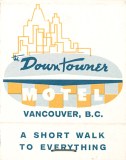 Downtowner Motel - Vancouver, B.C. Matchbook cover