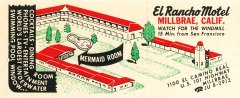 El Rancho Motel, Millbrae, CA Matchbook