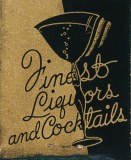 Finest Liquors and Cocktails matchbook