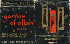 Garden of Allah, Hollywood Matchbook