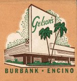 Gelson's Market - 16450 Ventura, Encine & 3525 West Victory, Burbank, CA Matchbook